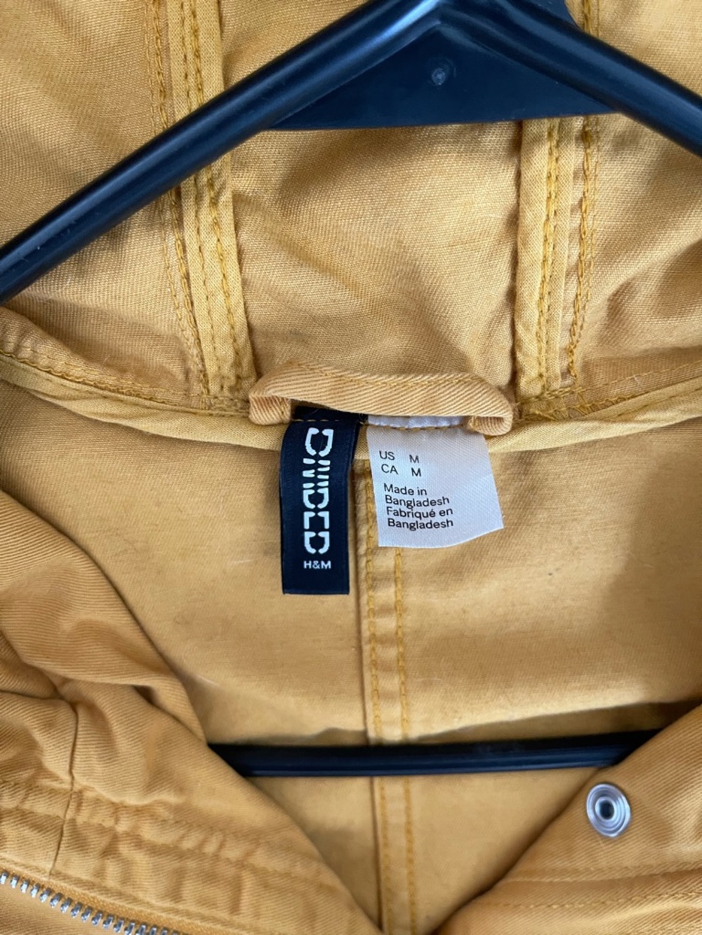 H&M Mustard Hooded Utility Jacket - Picture 3 of 3